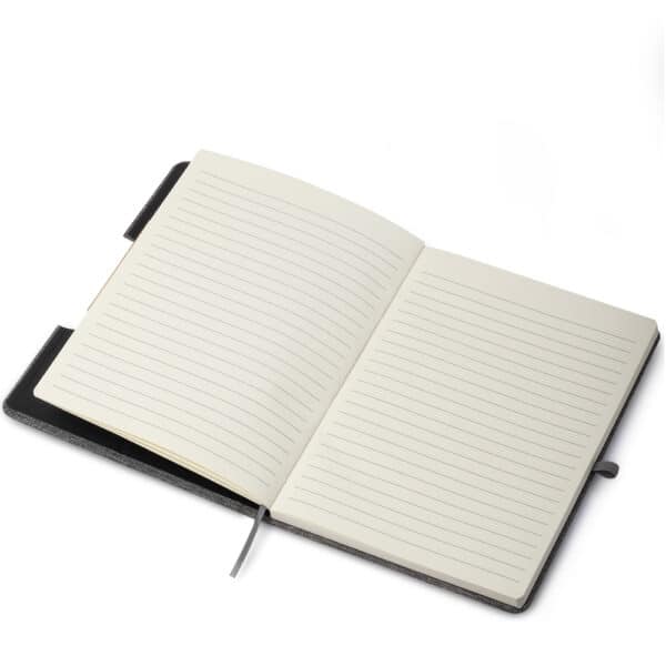 Caderno Personalizado com logotipo de marca empresarial. Opção de brinde corporativo para empresas.