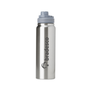 Garrafa Térmica Personalizada com logotipo de marca corporativa. Brinde corporativo luxuoso.