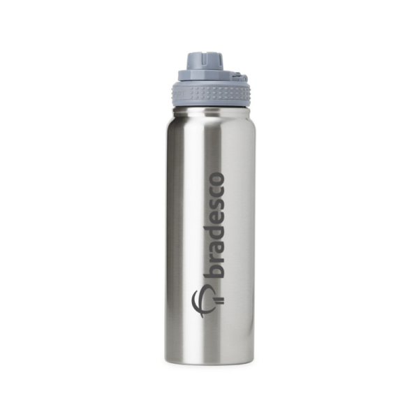 Garrafa Térmica Personalizada com logotipo de marca corporativa. Brinde corporativo luxuoso.