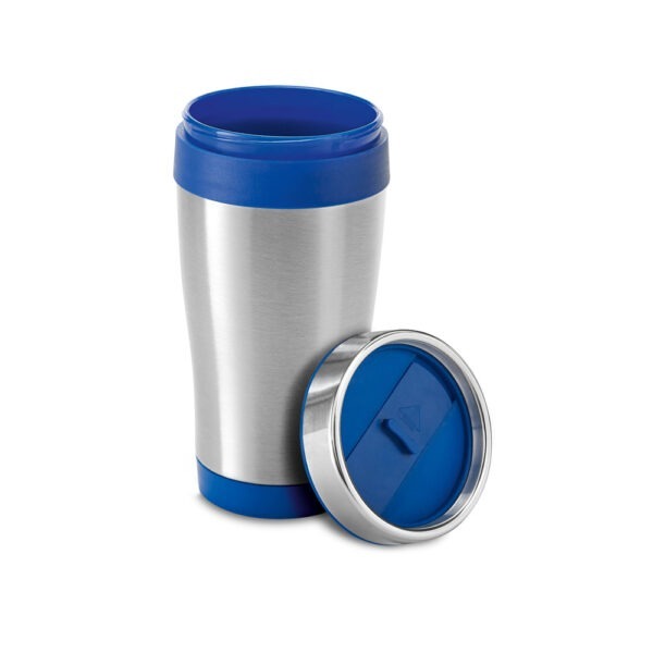 Copo térmico personalizado com personalização, brinde empresarial elegante.