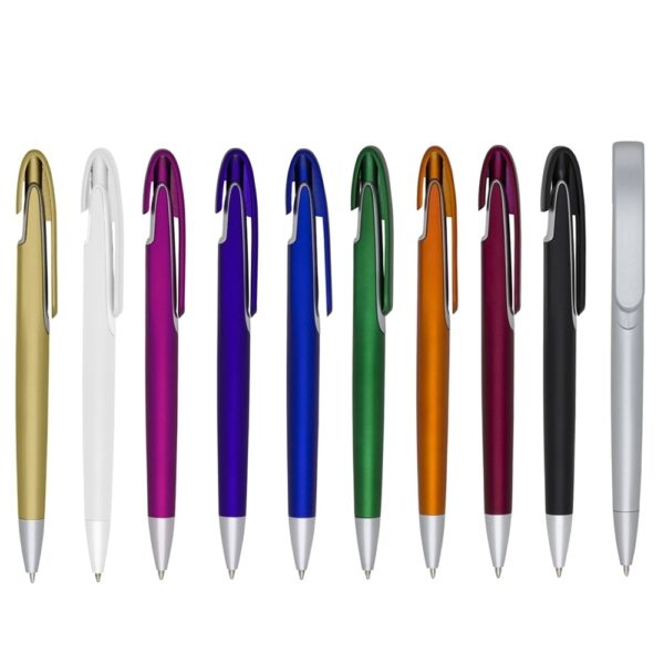 Caneta Personalizada com personalização de logotipo de marca empresarial. Excelente brinde para empresas.