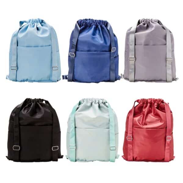 Mochila Saco Personalizada com gravação de marca empresarial. Opção de brindes para empresa.