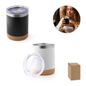 Copo térmico personalizado com personalização, prático e sofisticado brinde corporativo.