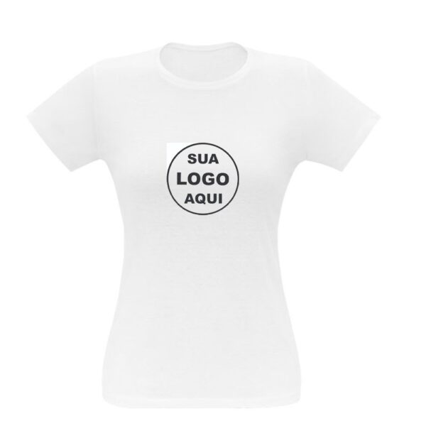 Camiseta Personalizada Fem. Branca | 100% algodão (170 g) | PITANGA - HUBSP-30503 - A Huble oferece atendimento especializado para brindes corporativos e mochilas personalizadas para empresas e agências de eventos. Sua melhor opção em brindes corporativos está na Huble com entrega para todo Brasil.