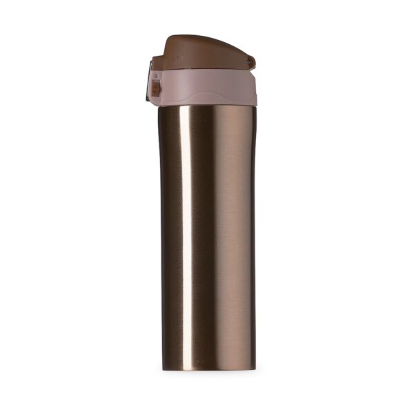 Garrafa Térmica Personalizada com gravação de logotipo de marca corporativa. Brinde personalizado criativo.