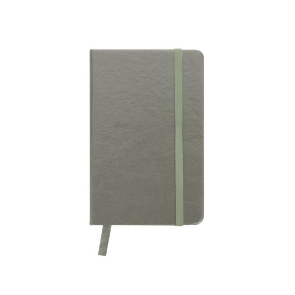 (14x8 cm) | Caderno Personalizado Tipo Moleskine - COM PAUTA - Couro Sintético - HUBZB-12595N