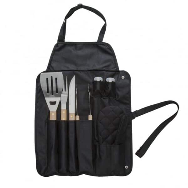 Kit Churrasco Personalizado Avental 6 peças - HUBZB-5184 - A Huble oferece atendimento especializado para brindes corporativos e mochilas personalizadas para empresas e agências de eventos. Sua melhor opção em brindes corporativos está na Huble com entrega para todo Brasil.