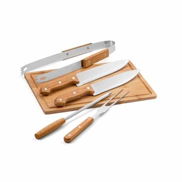 Kit Churrasco Personalizado GARLIC KING com Estojo, Tábua e 5 Peças - HUBSP-94142 - Image 2