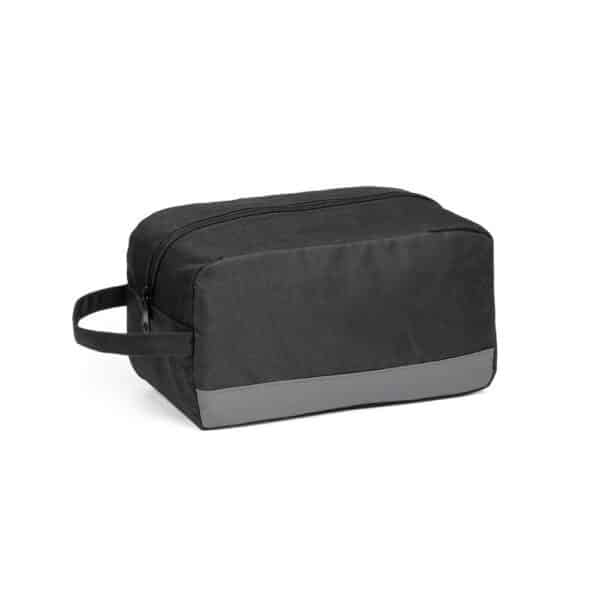 Necessaire Personalizada com logotipo de marca corporativa. Brinde personalizado refinado.