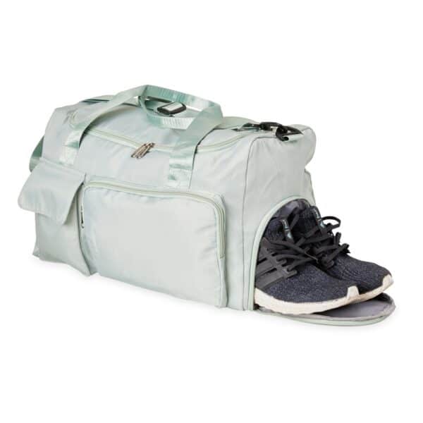 Bolsa de Viagem Personalizada com personalização de logotipo de marca empresarial. Brinde personalizado elegante.