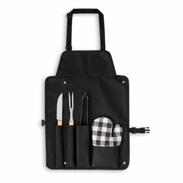 Kit Churrasco Personalizado CHAMP com Estojo, Luva e 4 peças- HUBSP-94112 - A Huble oferece atendimento especializado para brindes corporativos e mochilas personalizadas para empresas e agências de eventos. Sua melhor opção em brindes corporativos está na Huble com entrega para todo Brasil.