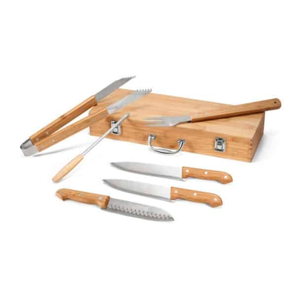 Kit Churrasco Personalizado BOTTURA com Caixa de Madeira e 6 Peças - HUBSP-93844