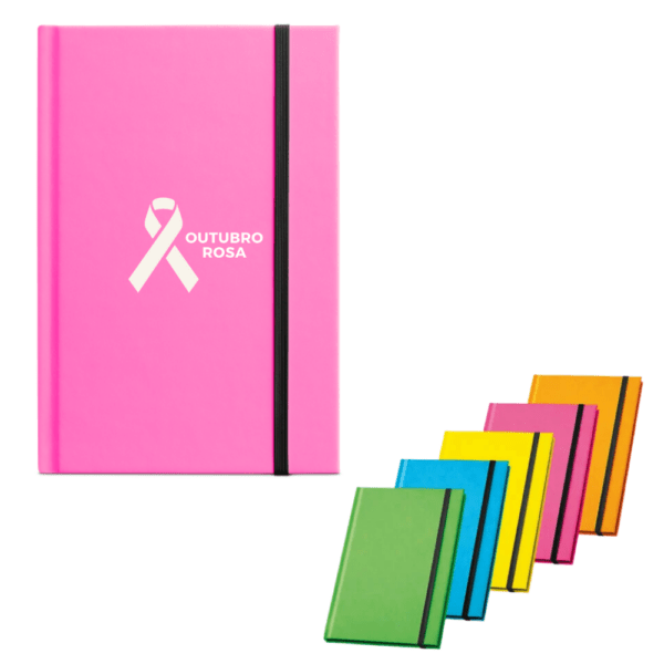 (21x14 cm) | Caderno Personalizado Capa Dura - COM PAUTA - HUBSP-93269
