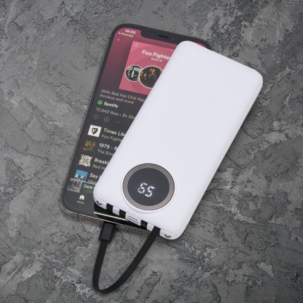 Power Bank Personalizado 10.000mAh com Lanterna e Multissaídas - HUBZB-04052
