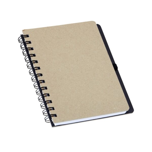 (18x15) | Caderno Ecológico Personalizado Kraft c/ Porta Caneta - SEM PAUTA - HUBZB-14838