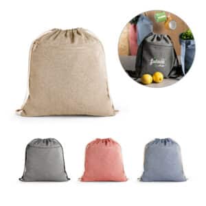 Mochila Saco Personalizada com gravação de marca empresarial. Opção de brindes para empresa.