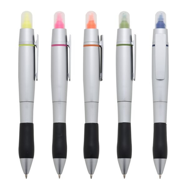 Caneta Personalizada Plastica Marca Texto - Emborrachada - HUBZB-ER2028