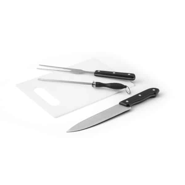 Kit Churrasco Personalizado RAVIOLI com Estojo, Tábua e 3 peças- HUBSP-94102