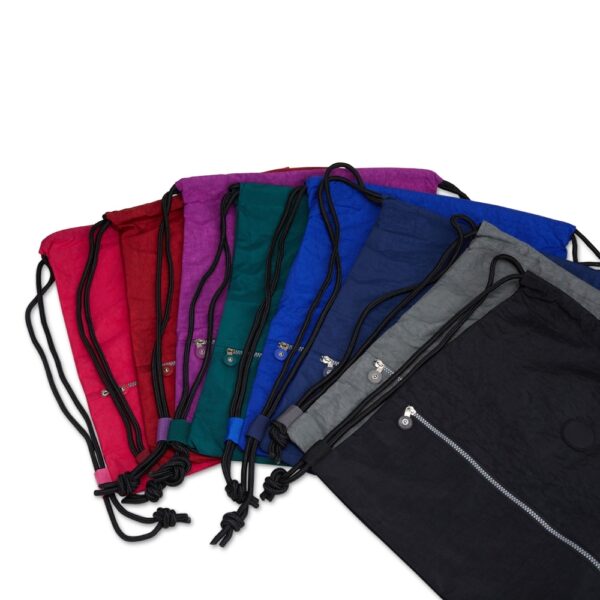 Mochila Saco Personalizada com logotipo de marca corporativa. Opção de brinde personalizado para empresas.