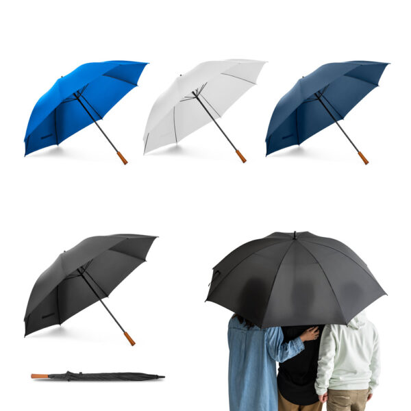 Guarda Chuva Personalizado com logotipo de marca corporativa. Brinde personalizado criativo.