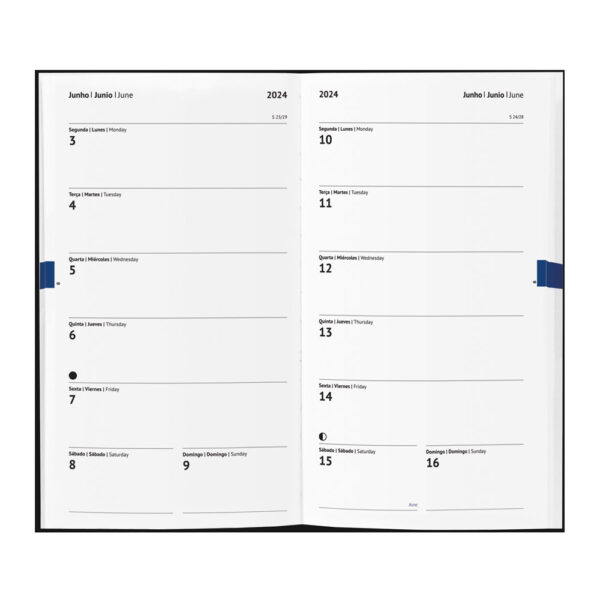 (14x9 cm) | Agenda Personalizada pocket 2024 em poliéster - HUBSP-66083 - Image 5