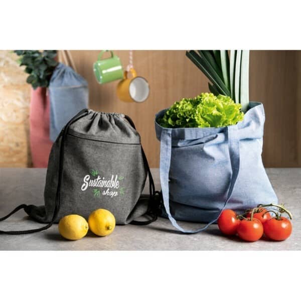 Mochila Saco Personalizada com gravação de marca empresarial. Opção de brinde personalizado para empresas.