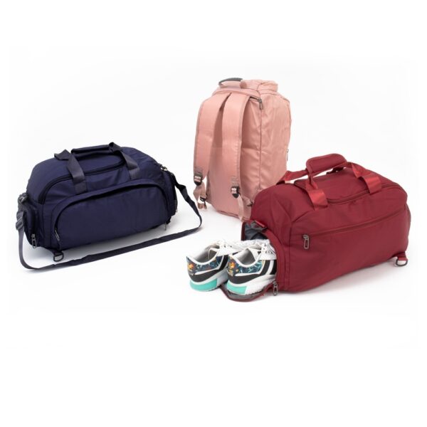 Bolsa de Viagem Personalizada com gravação de logotipo de marca empresarial. Brinde personalizado sofisticado.