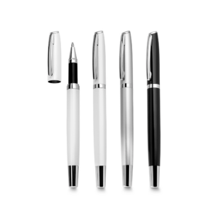 Caneta Personalizada com gravação de logotipo de marca corporativa. Brinde personalizado criativo.