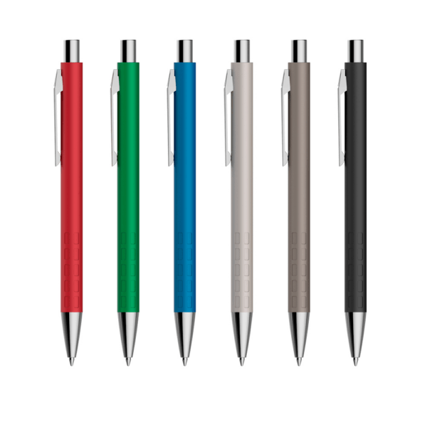 Caneta Personalizada com personalização de logotipo de marca corporativa. Brinde corporativo exclusivo.