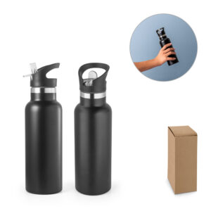 Garrafa Térmica Personalizada com gravação de logotipo de marca empresarial. Brinde personalizado exclusivo.