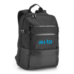 Mochila Personalizada com logotipo de marca empresarial. Tipo de brindes para empresa.
