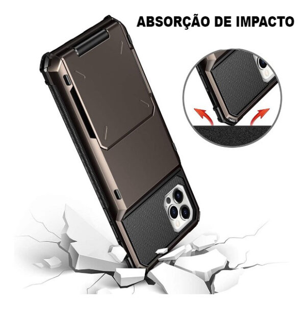 Capa Anti-Impacto Personalizada | Dupla Camada c/ Porta Cartão  - HUBIMP-009 - Image 4
