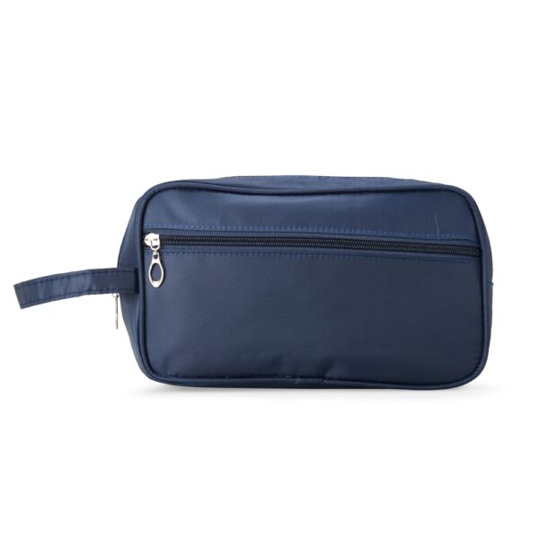 Necessaire Personalizada com gravação de logotipo de marca corporativa. Brinde personalizado sofisticado.