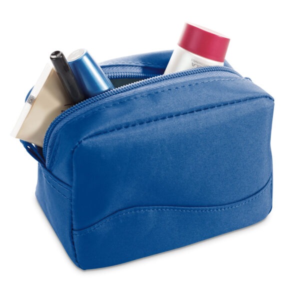 Necessaire Personalizada com personalização de logotipo de marca empresarial. Brinde personalizado especial.