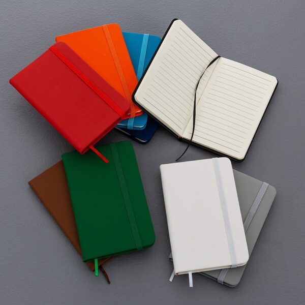 Caderno Personalizado com personalização de marca corporativa. Opção de brindes para empresa.