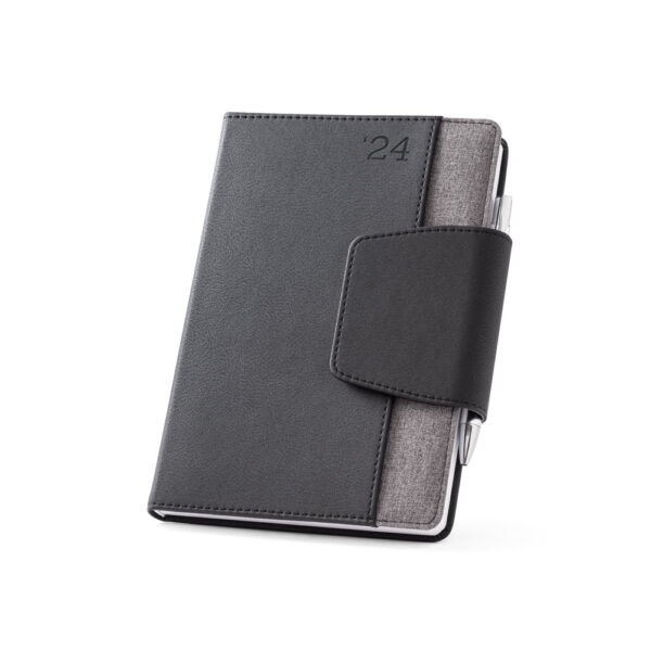(21x14 cm) | Agenda Personalizada 2024 bi-material A5 em couro sintético e poliéster - HUBSP-66088 - Image 3