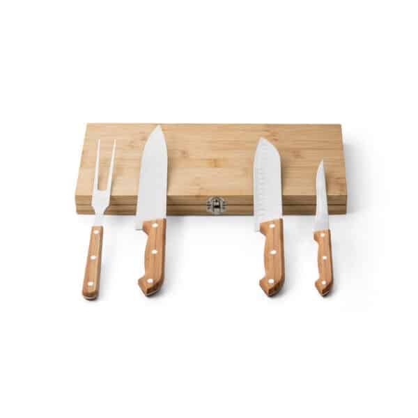 Kit Churrasco Personalizado - Caixa de Madeira e 4 peças- HUBSP-94111