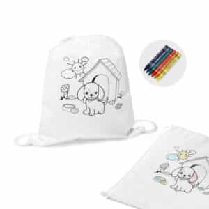 Mochila Saco Personalizada com personalização de marca corporativa. Opção de brindes para empresa.
