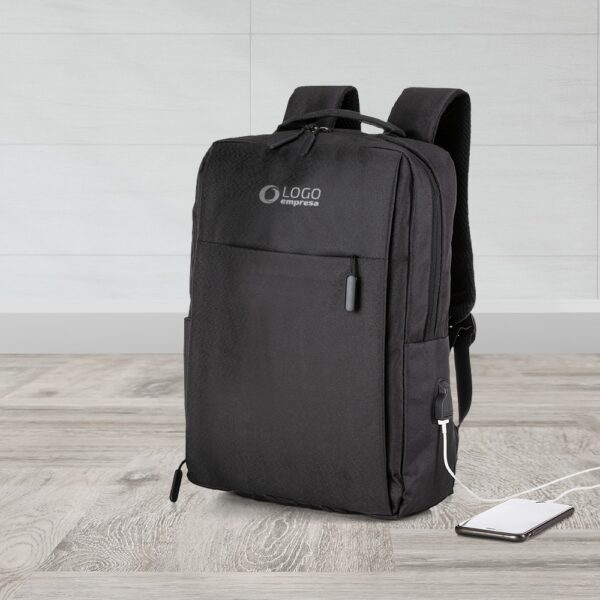 Mochila Personalizada com logotipo de marca empresarial. Opção de brinde corporativo para empresas.