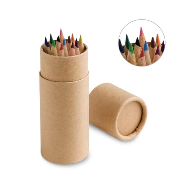 Caixa Cilíndrica Personalizada em Cartão com 12 Lápis de cor - HUBSP-51752 - Image 3