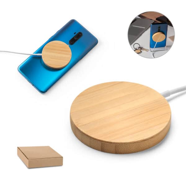 Carregador Magnético Personalizado Wireless Bambu - HUBSP-97128 - Image 2