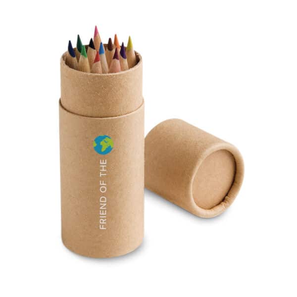 Caixa Cilíndrica Personalizada em Cartão com 12 Lápis de cor - HUBSP-51752 - Image 2
