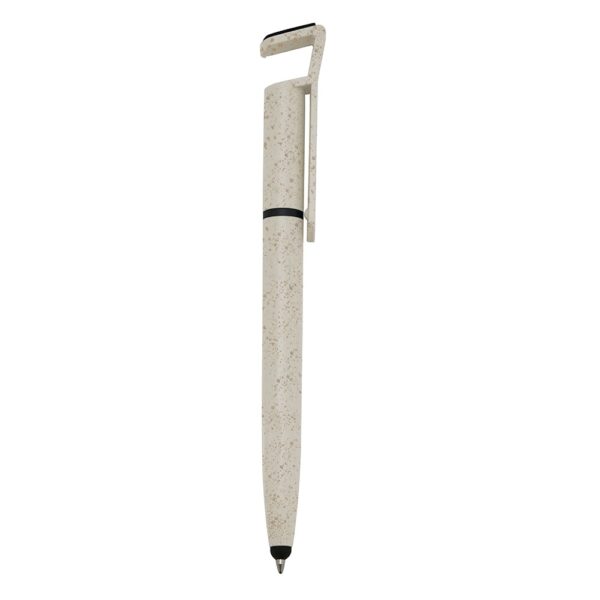 Caneta Personalizada em Fibra de Bambu Touch com Suporte - HUBZB-00708T - Image 4