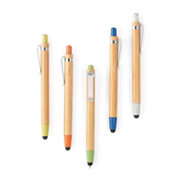 Caneta Personalizada Esferográfica em Bambu com Ponteira Touch - HUBSP-81012 - Image 2